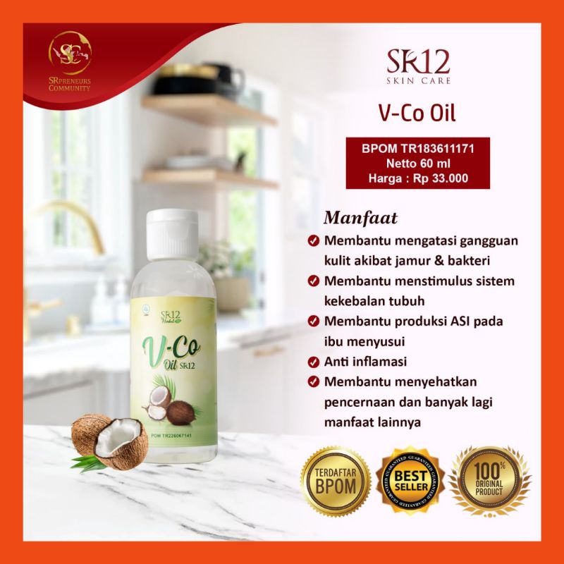 Minyak Kelapa Murni VCO SR12 Original Untuk Rambut dan Masak VICO Oil