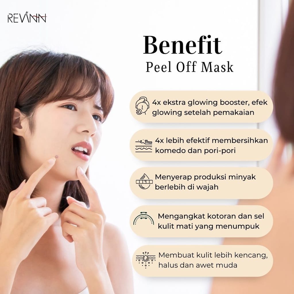 REVINN PEEL OFF MASK - Maker Wajah Coffee/Memutihkan/100ml ORIGINAL