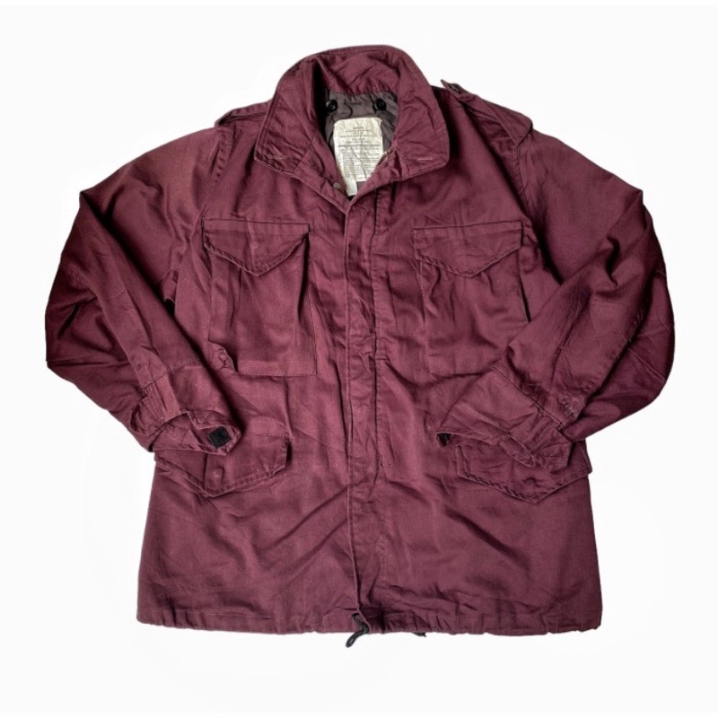 Military Field Jacket M65 Parka Maroon By Corinth Mfg Made In Usa .