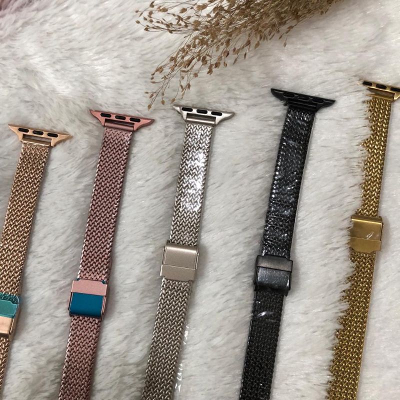 Strap Apple Watch Milanese Rantai Pasir Magnetic Series 1 2 3 4 5 SE 6 7 8 ultra