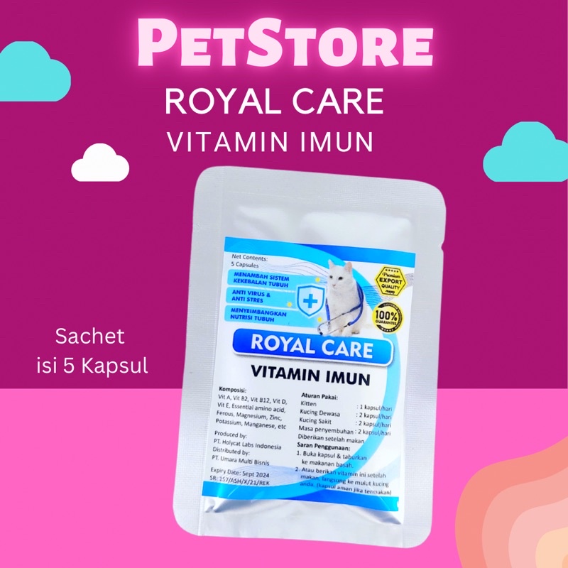 Jual Royal Care Vitamin Imun Suplemen Kucing Anti Bodi Anto Stress Imunitas Shopee Indonesia