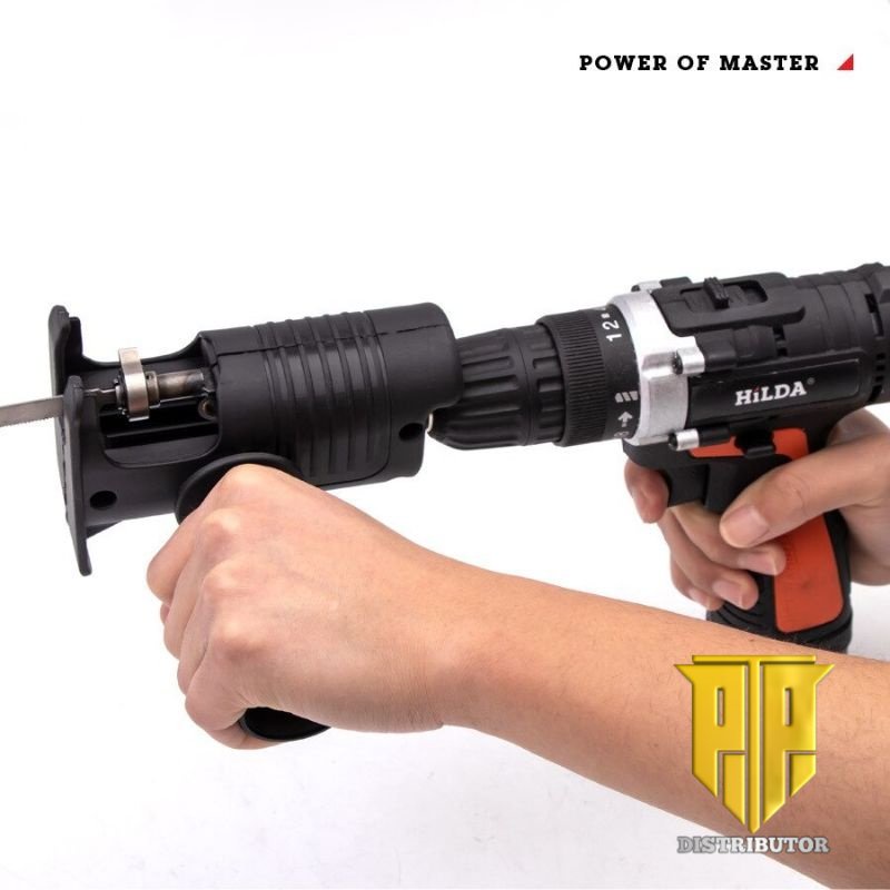 Konektor modifikasi bor tangan listrik jadi mesin gergaji