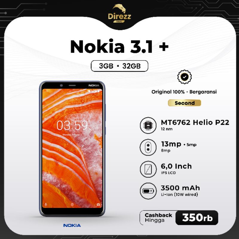 Nokia 3.1 plus 3/32Gb Second Normal