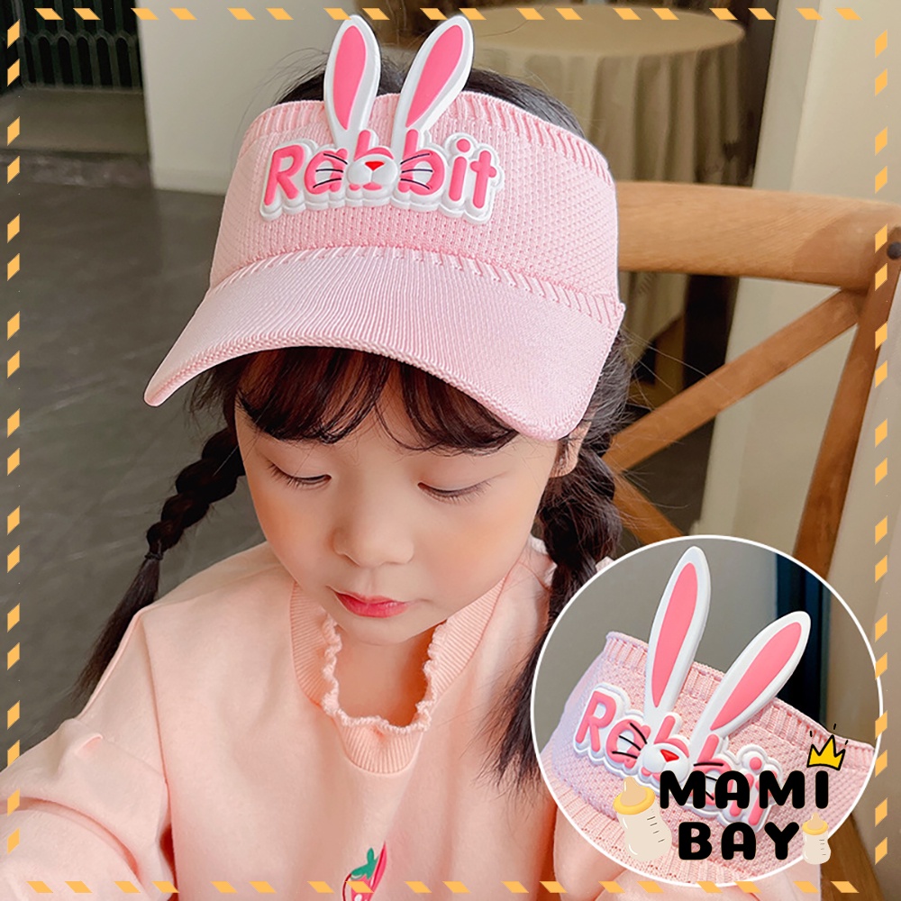 OKEYI Topi anak perempuan lucu/Topi pantai anak/Topi golf anak rabbit