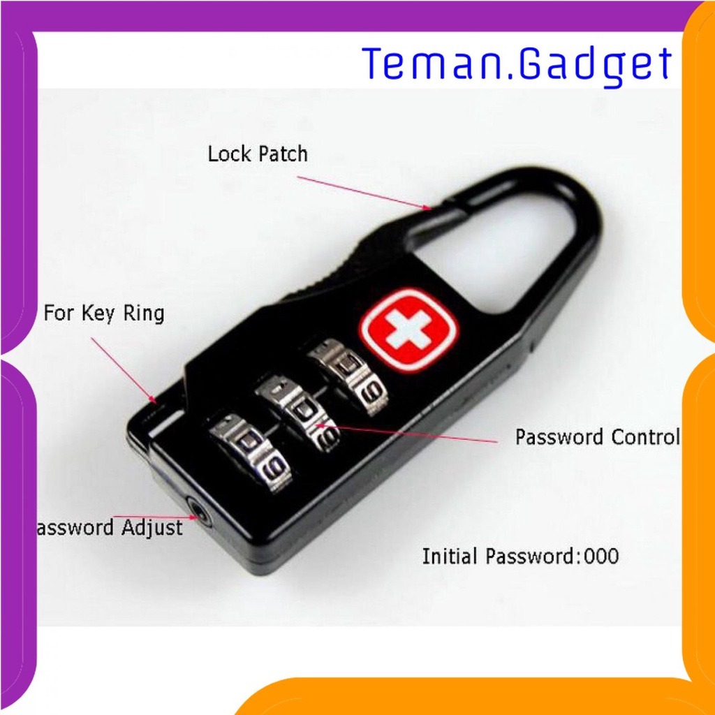 TG-TRV TaffGUARD Swiss Gembok Koper Kode Angka - 104