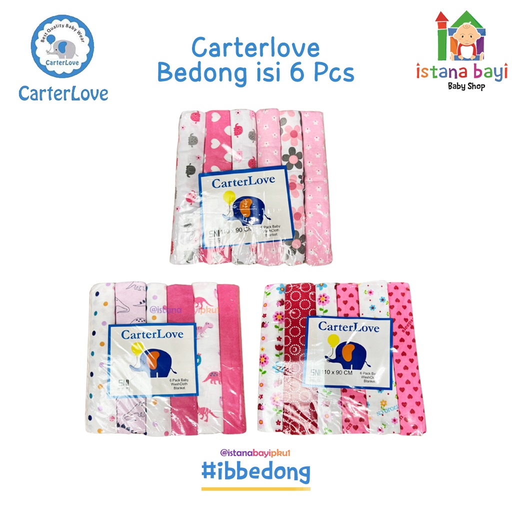 Carterlove Bedong MURAH Super Jumbo 6 in 1 - Bedong Flannel Jumbo