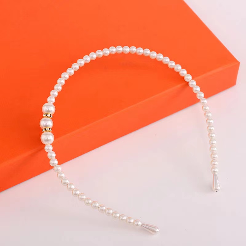 Bando Mutiara Korea Pearl Headband Aksesoris - Headband Mutiara Import