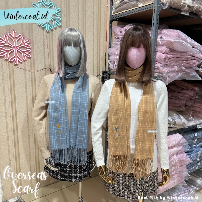 Long scarf import winter overseas syal wanita cewek hangat selendang gunung bromo autumn