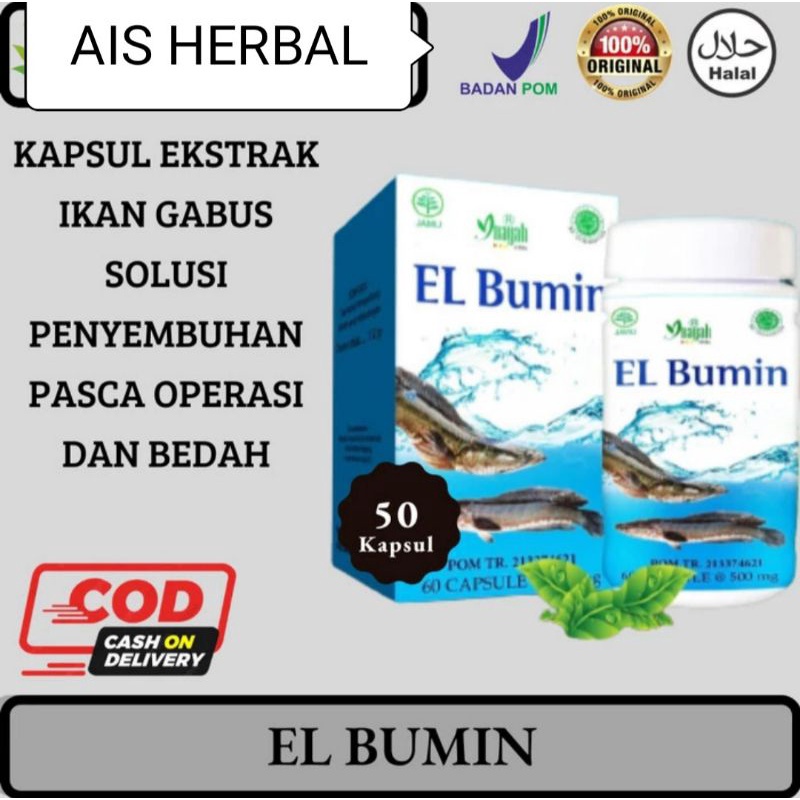 Kapsul Ekstrak Ikan Gabus El Bumin 50 kapsul