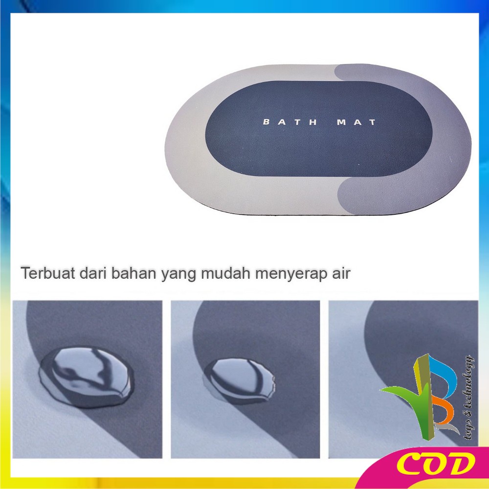 RB-C458 Keset Diatomite Keset Kaki Kamar Mandi Serap Air Keset Lantai Rumah Anti Bau Keset Batu Kamar Mandi Anti Bakteri