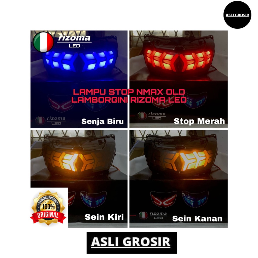 Stoplamp Lampu Belakang Yamaha Nmax Old Model Lamborgini Panah Rizoma LED Racing