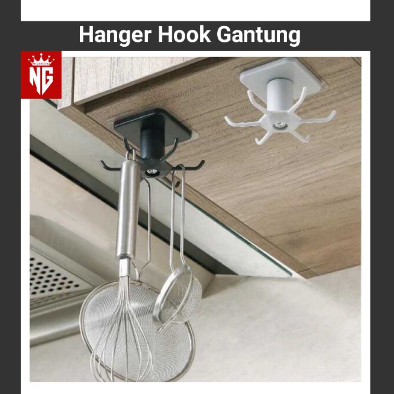 Gantungan Hook Putar Serbaguna Rak Gantung Tempel Dinding Kuat Tempat Gantungan Rak Gantung Kunci Lu