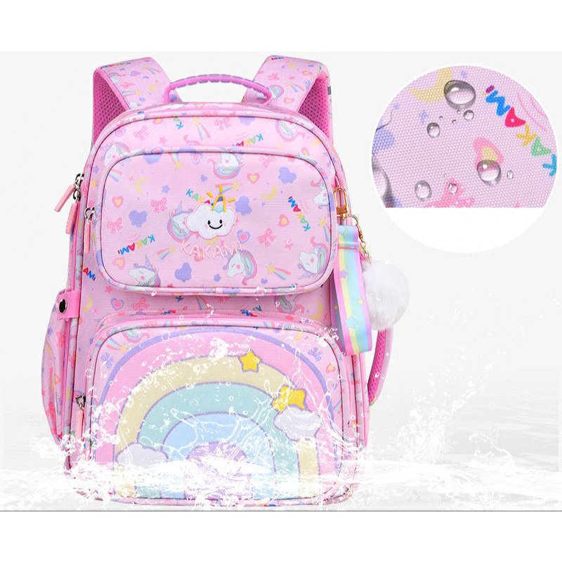 Tas Ransel Backpack Anak Sekolah Perempuan SD model Pelangi Kakami