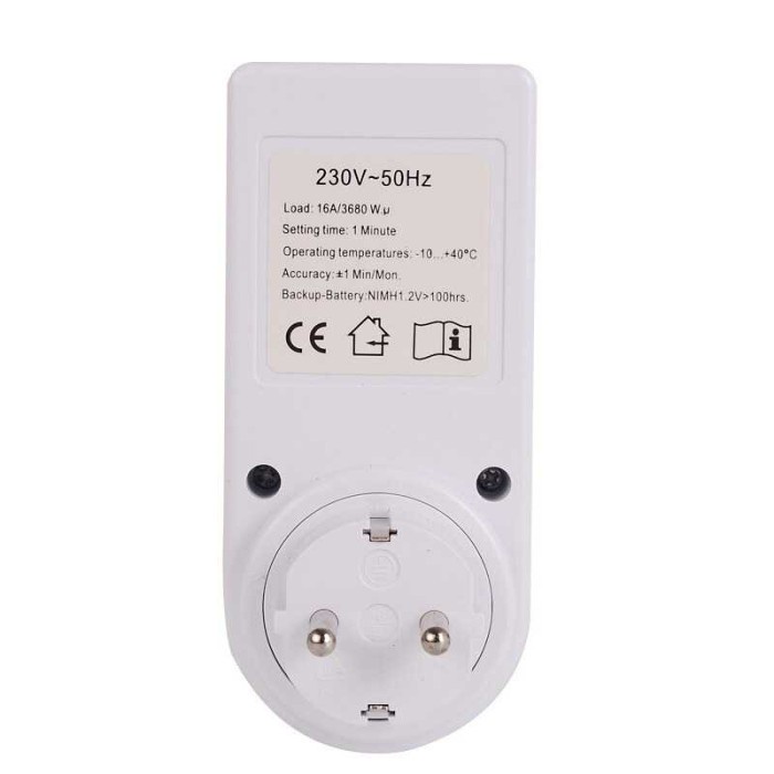 Over Steker Timer Stop Kontak Digital LCD Program Switch 220V Outlet