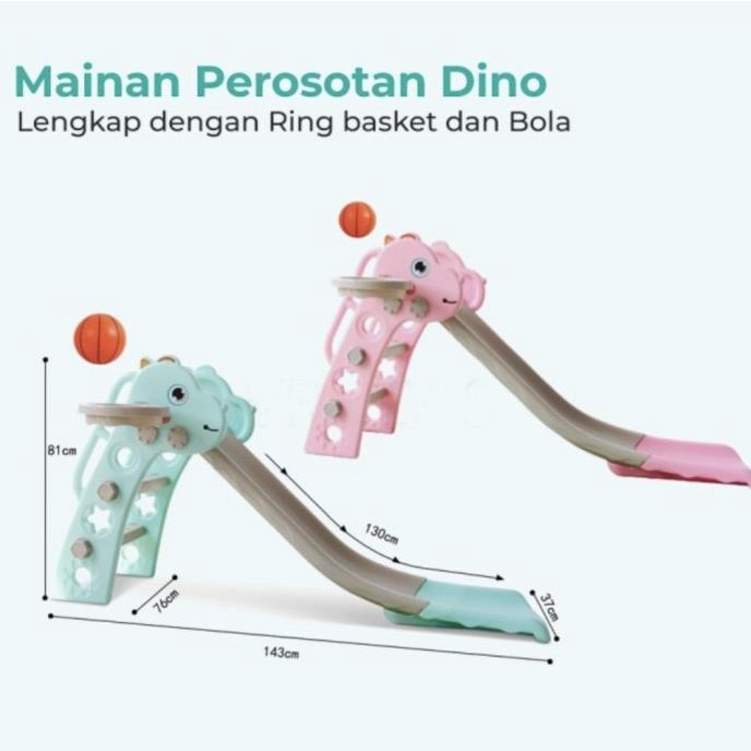 mainan anak prosotan dino lengkap dengan ring donut / prosotan lipat stock ada