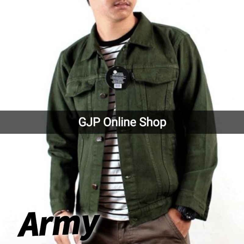 Jaket jeans pria denim size M L XL XXL XXXL XXXXL