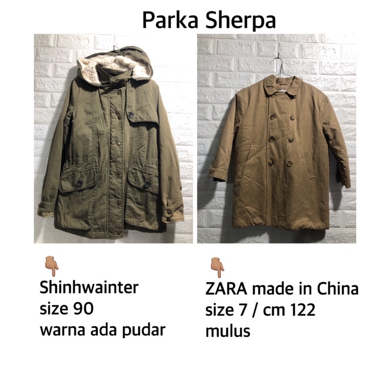 Jaket Parka sherpa Zara