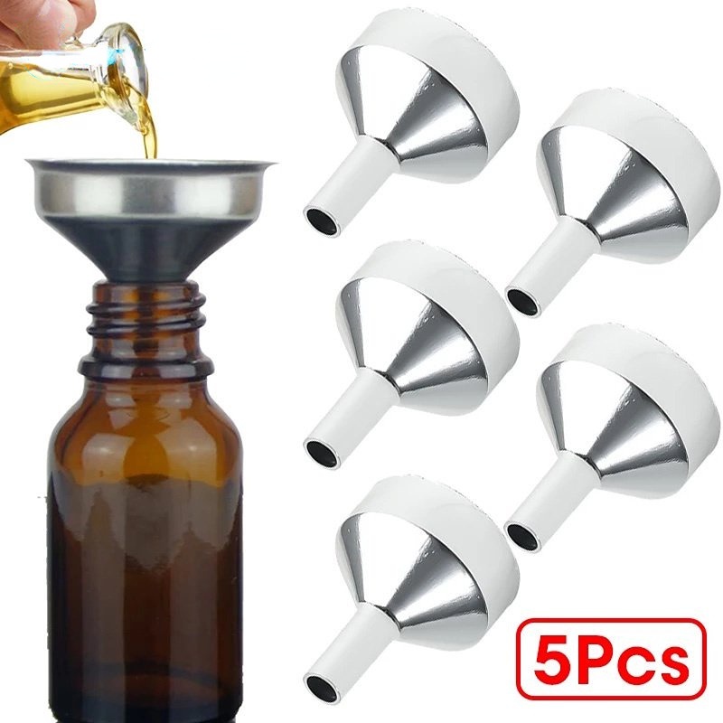 5 PCS Corong Mini Bahan Aluminum Untuk Dapur / Kafe / Laboratorium