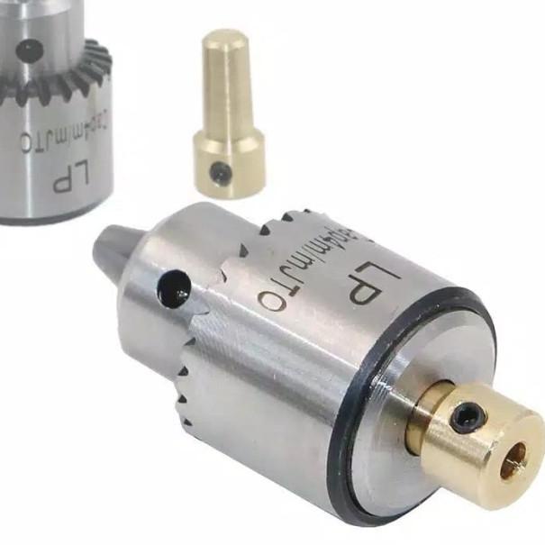 🅾 Mini Drill Chuck 4mm + Adapter / Jepitan Mata Bor dengan Kunci
