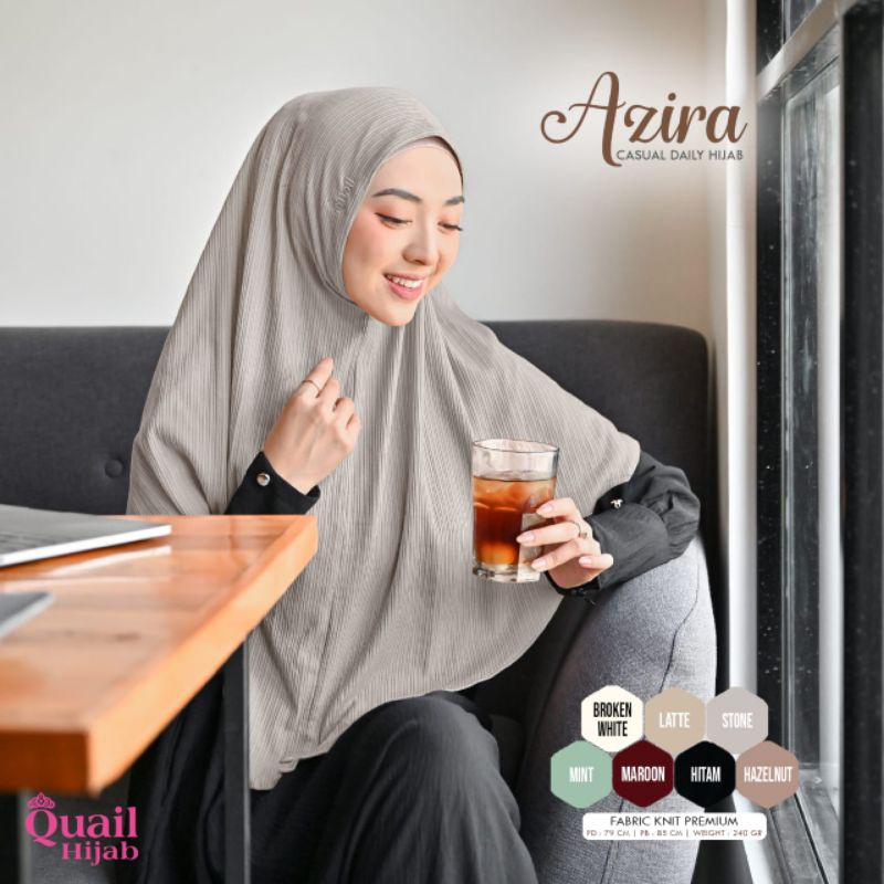 Jilbab Bergo / Hijab Bergo Polos Azira QuaiL Hijab
