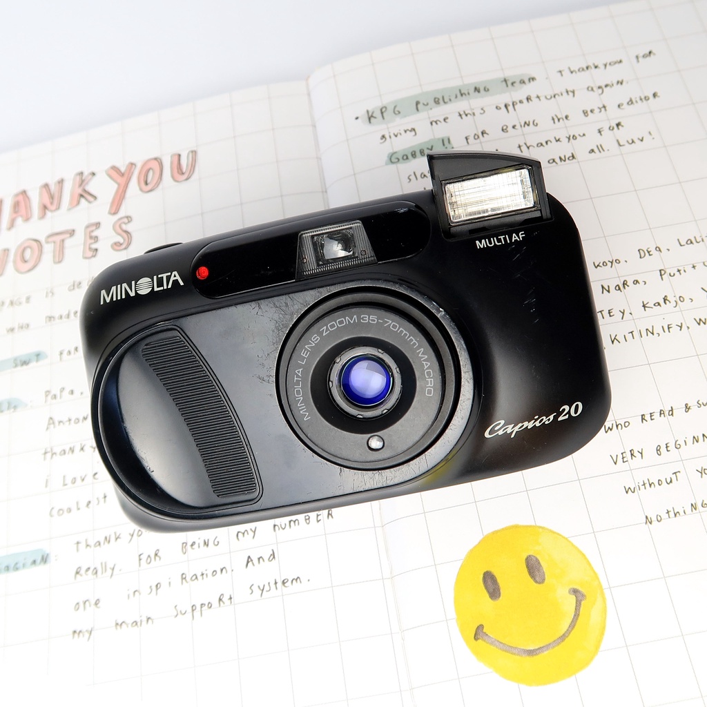 KAMERA FILM ANALOG Minolta Capios 20 BLACK not olympus mju ii leica
