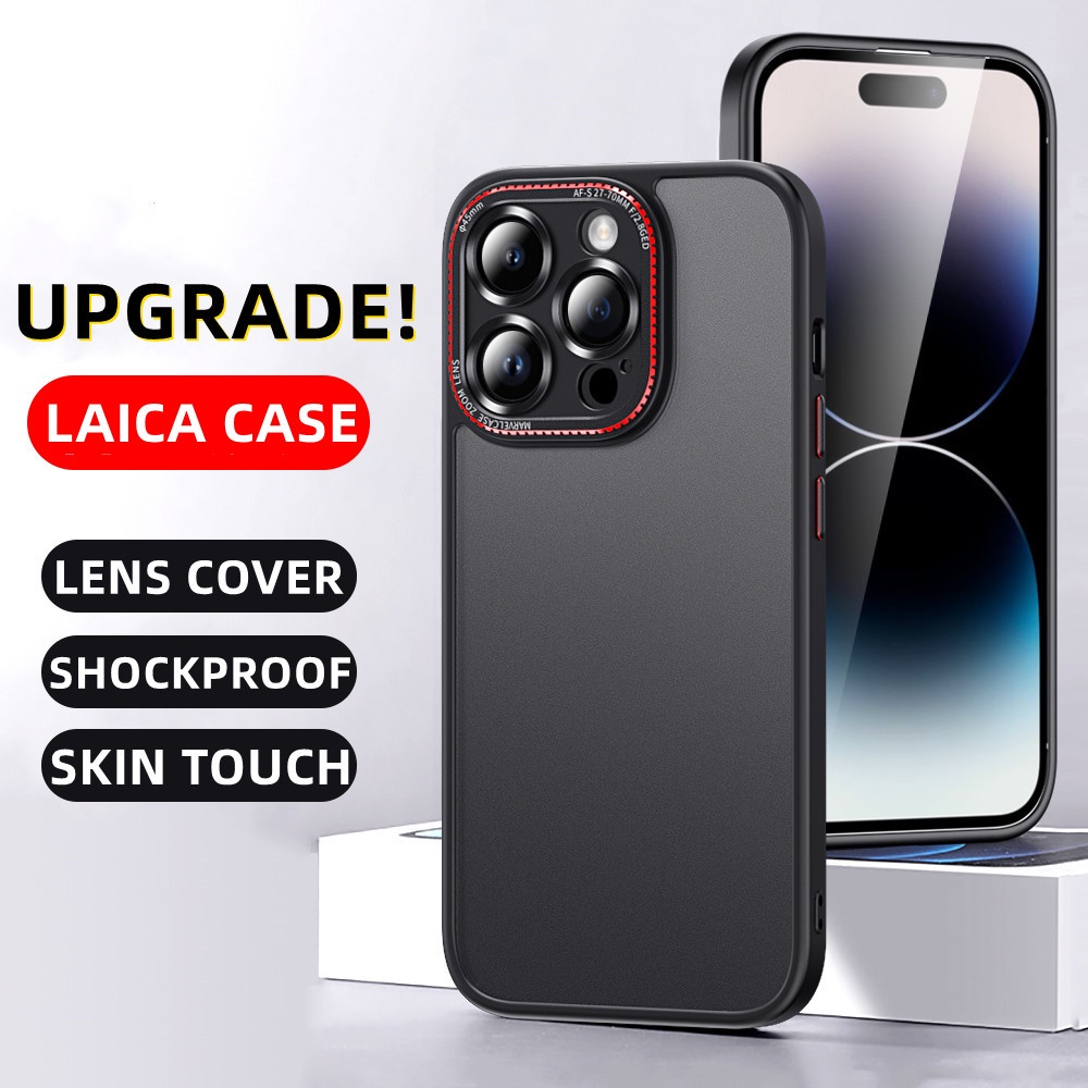 Laica Case Pelindung Lensa Kamera Bumper Shockproof Bahan Metal Untuk iphone 12 13 14 Pro Max 14 Plus