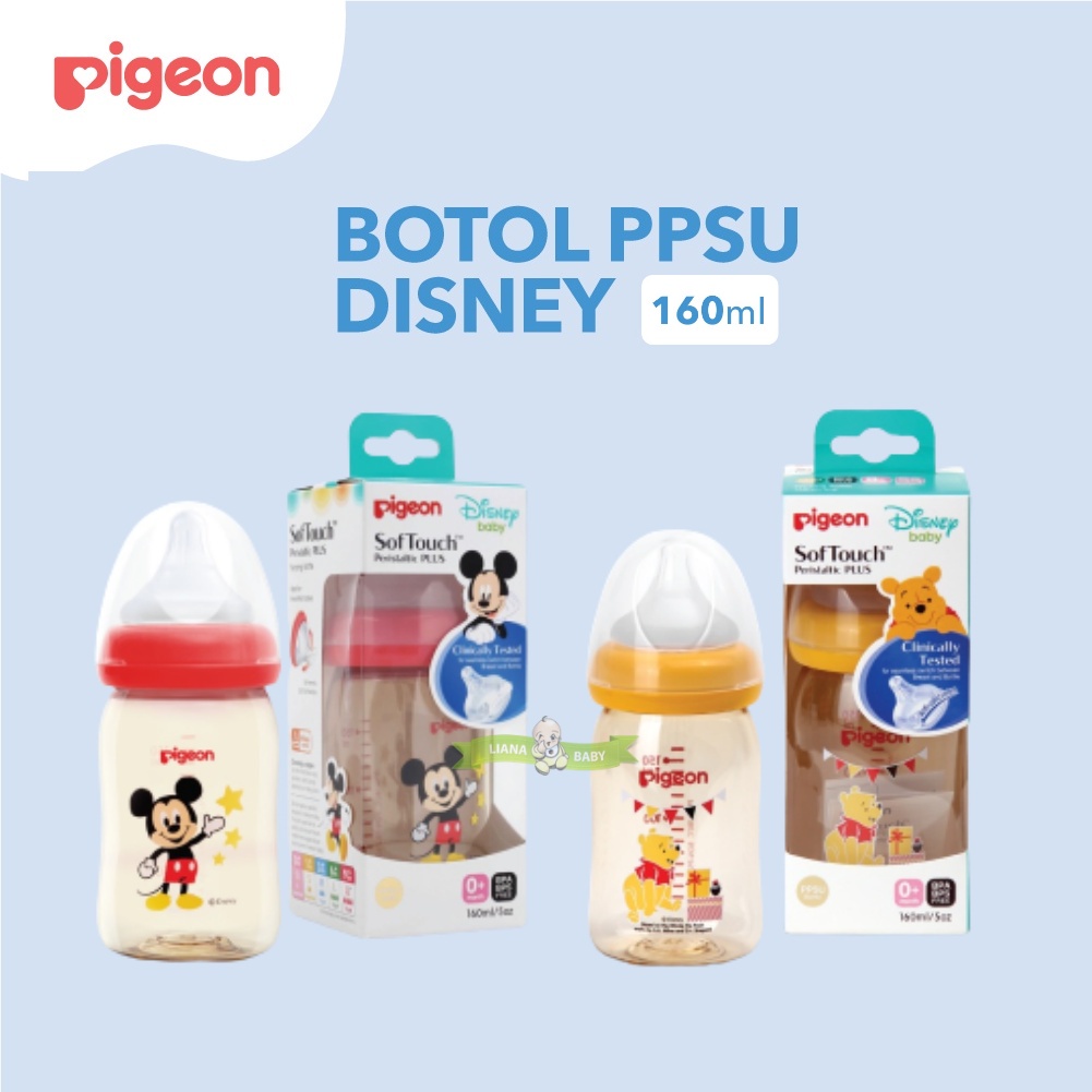 BOSU157 BOTOL PIGEON DISNEY MICKEY / pooh PPSU 160ML ISI 1 PCS