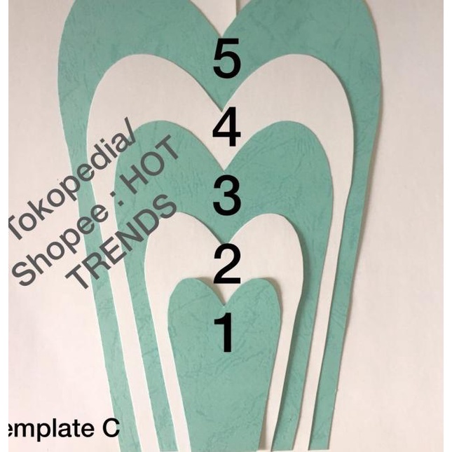 Template Pola Paper Flower C