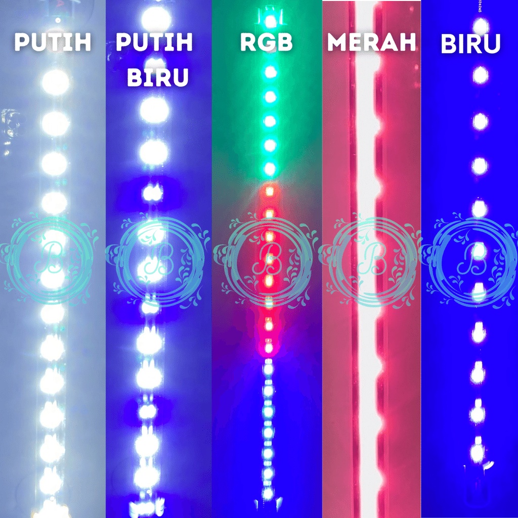 Rosston Led 20 cm Led Aquarium 20-30 cm 3 Watt Putih Biru RGB Lampu Celup Aquarium 20cm