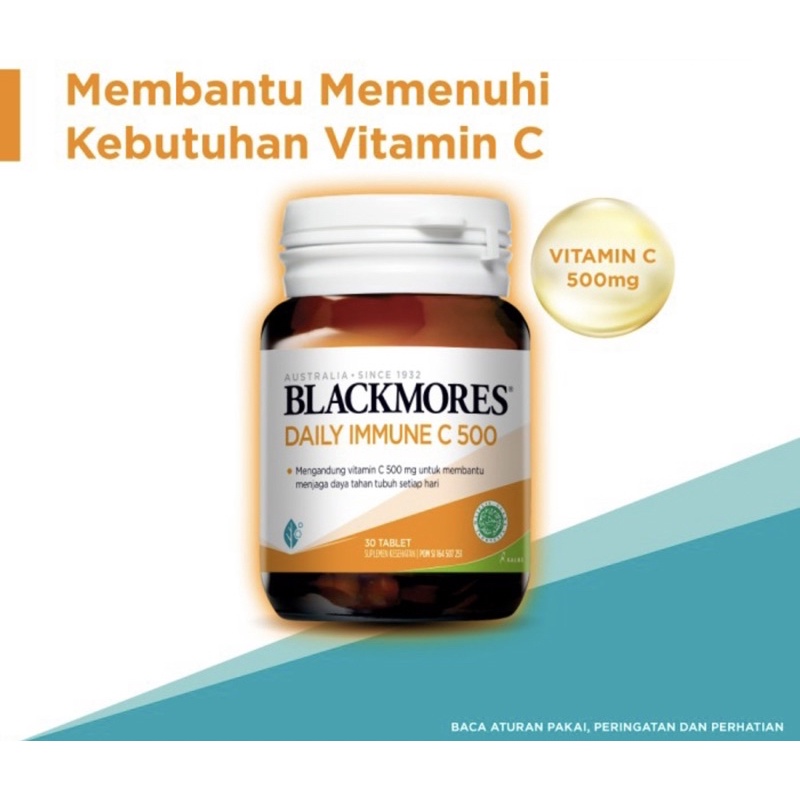 Blackmores daily immune C 500 mg isi 30 tablet