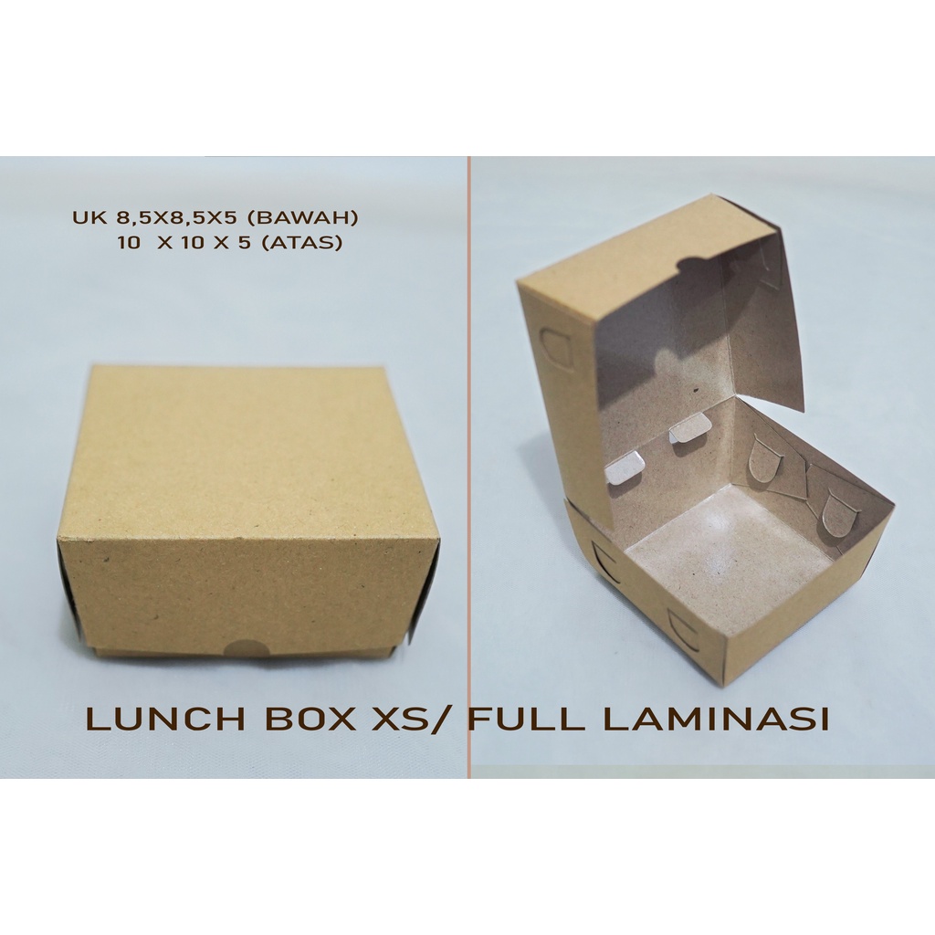 

Box Kraft Dus Coklat Kotak Lunchbox uk XS