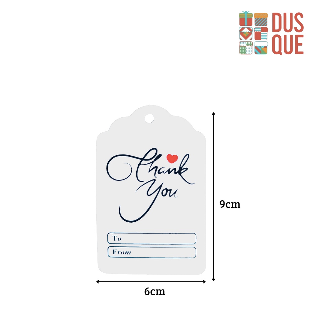 

(10 PCS) HANG TAG THANK YOU LOVE DUPLEK