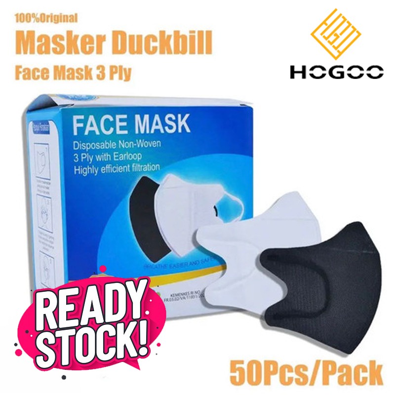 MASKER DUCKBILL 3PLY GARIS NEW IMPORT - FACE MASK CAREION 1 BOX 50PS KF94 ISI 10 PCS