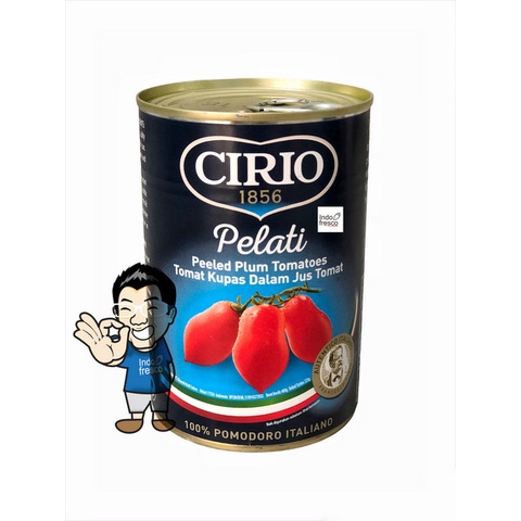 

Cirio Pelati Peeled Plum Tomatoes- Tomat Kupas 400 g