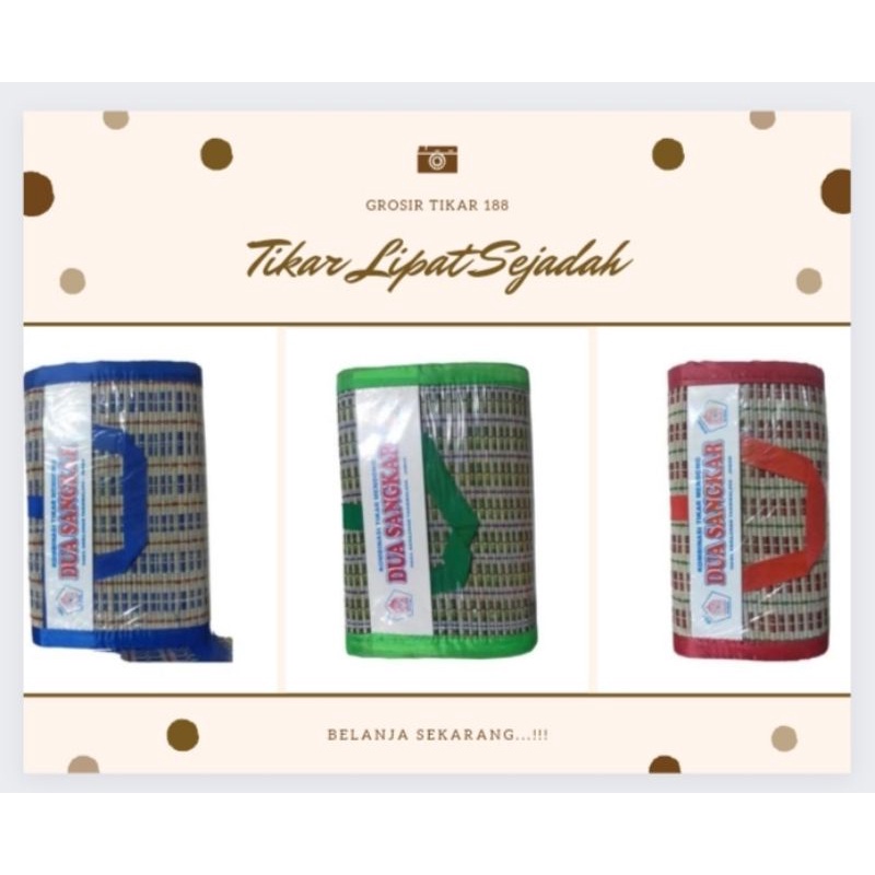 Tikar Lipat Sejadah Berbahan Mendong