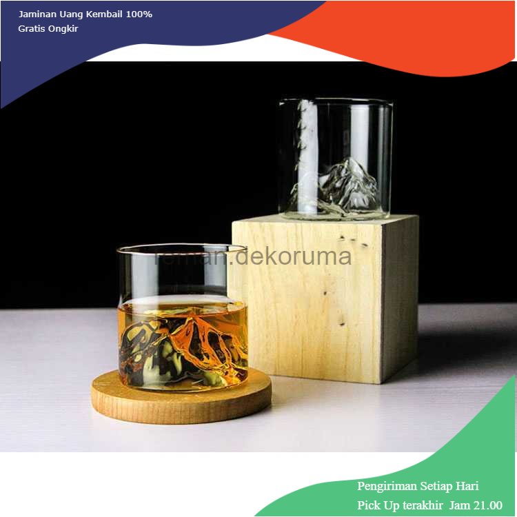 TD - PR SENGEN Gelas Whiskey Japanese Style Mt. Asama Rock Glass 200 ml - SG200