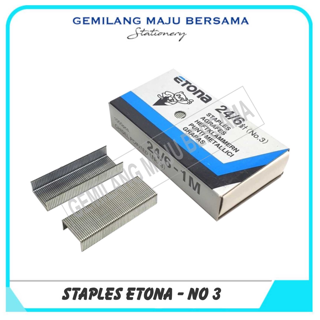 

Isi Staples Etona No 3 Atau 24/6