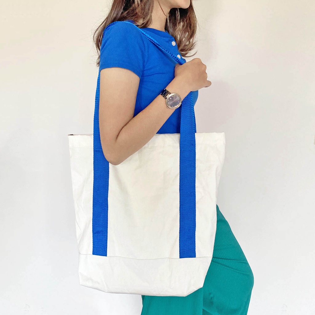 SANDY Totebag Kanvas Polos Tas Lucu Wanita Pria Remaja Korean Style By Chikoisme (RSL) NR