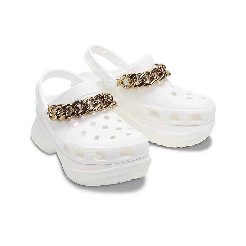 Sandal Crocs Classic Bae Clog Chain Embellished / Sandal wanita Crocs classic bae platform by rante