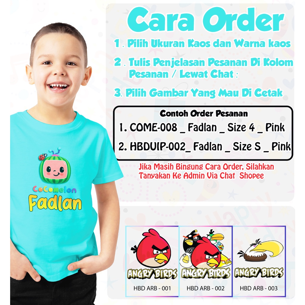 FREE CUSTOM NAMA | Kaos Ulang Tahun / Birthday Couple Keluarga / Family Set / Design Angka / Number Design Bahan Katun Cotton Combed 30s Premium