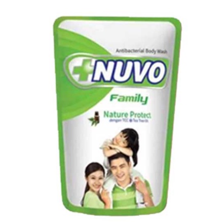 NUVO FAMILY LIQUID ANTI BACTERIAL SABUN MANDI CAIR 60 ml BODY WASH POUCH