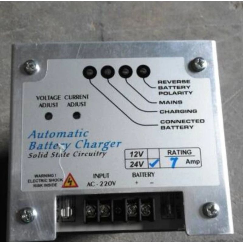 CHARGER AUTOMATIC BATERAI AKI 24V 7AH/CHARGER AUTO AKI TRAFO PANEL AMF