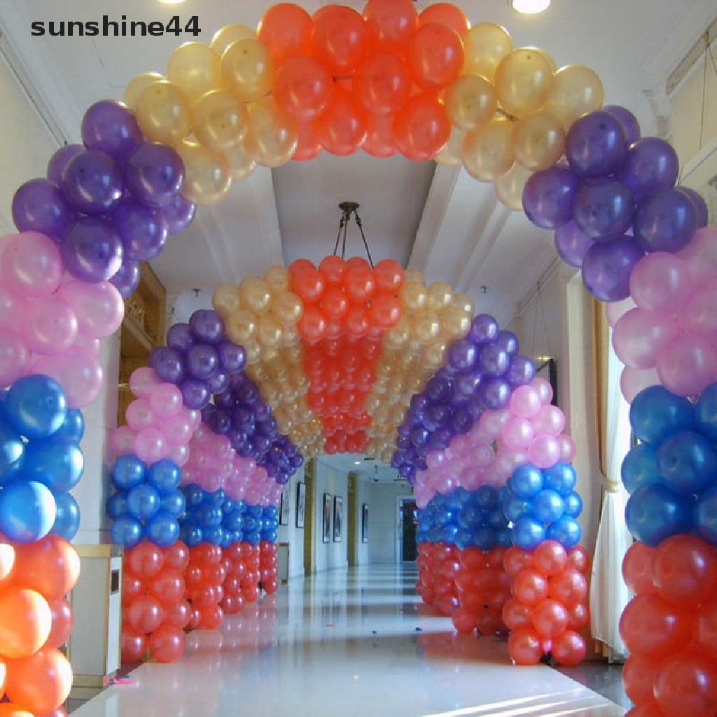 Sunshine 100pcs Balon LATEX Polos 10 &quot;Untuk Dekorasi Pesta Pernikahan / Ulang Tahun