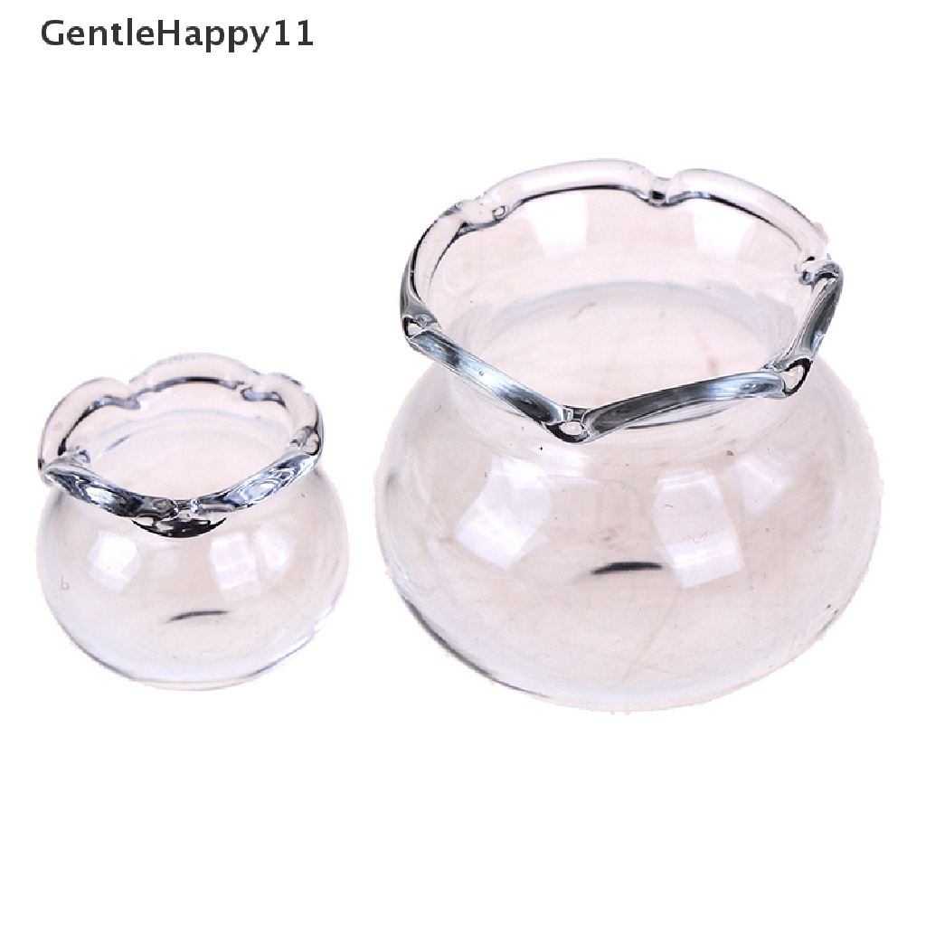 Gentlehappy Mainan Miniatur Ikan Kaca Transparan Skala 1: 12 Untuk Dekorasi Rumah Boneka