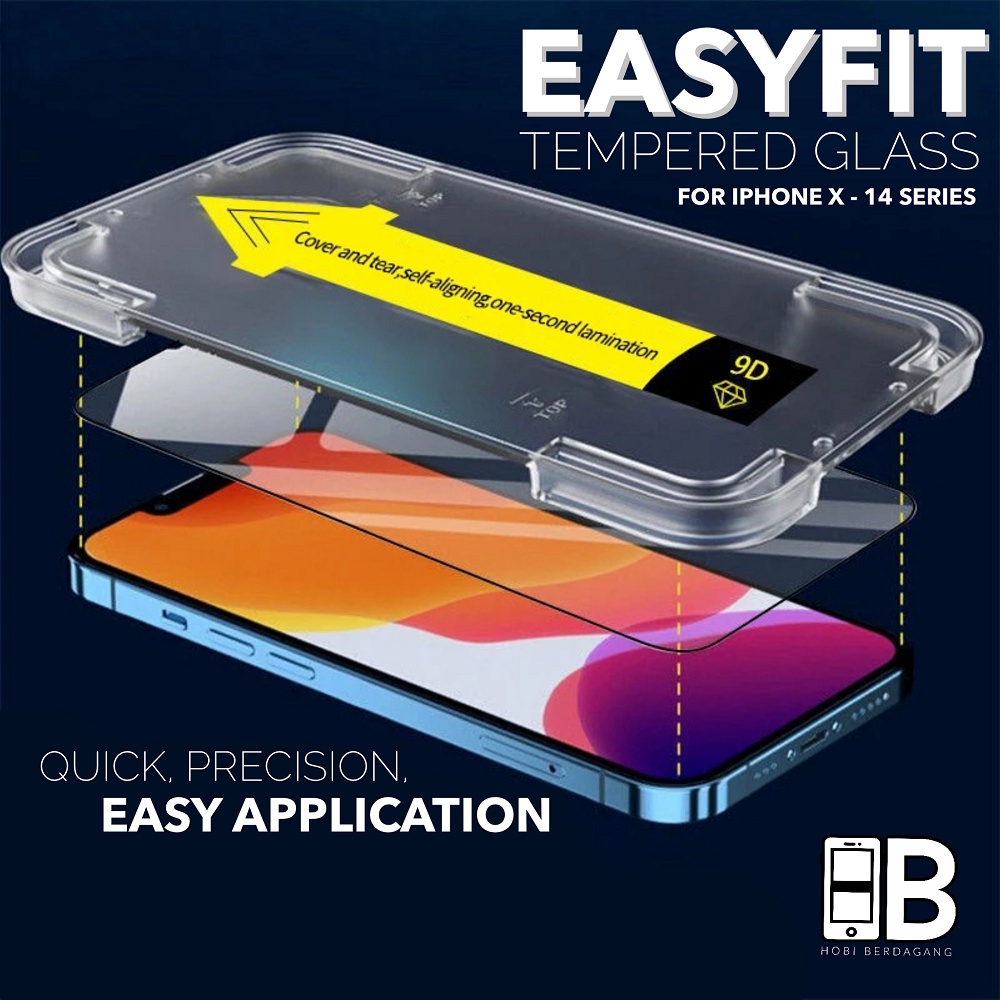 EASYFIT Superfit Tempered Glass HD Clear Quality iPhone X XR XS 11 12 13 14 15 PRO MAX