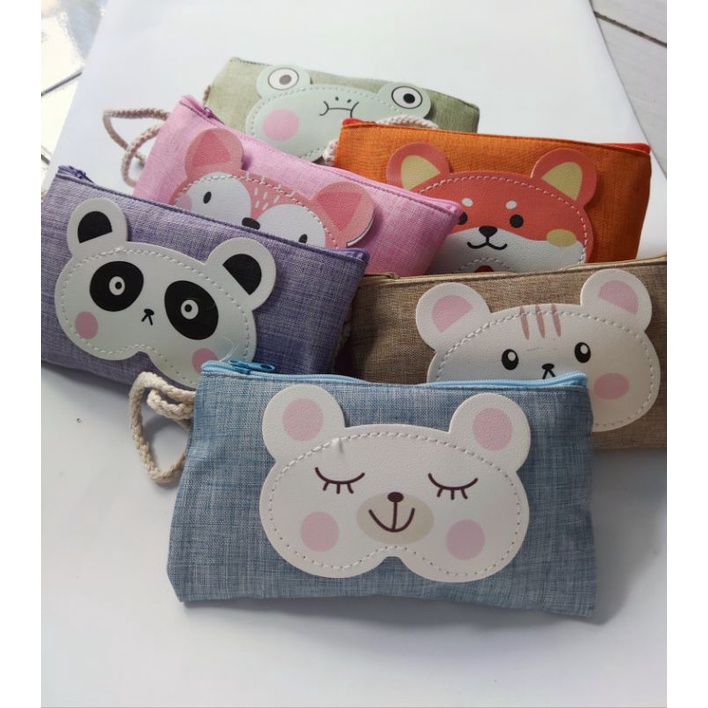 

POUCH DOMPET TEMPAT PENSIL MOTIF HEWAN