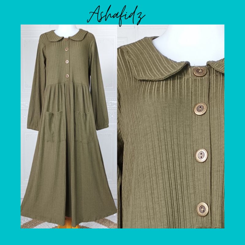 ASHAFIDZ - MIDI DRESS KAOS KNITE RAJUT GAMIS VIRAL GAMIS WANITA