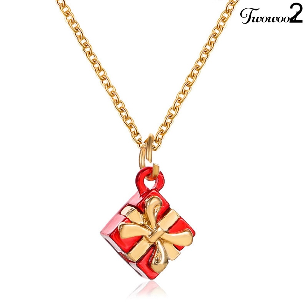 Kalung Dengan Liontin Bentuk Pohon Natal Snowflake Untuk Hadiah