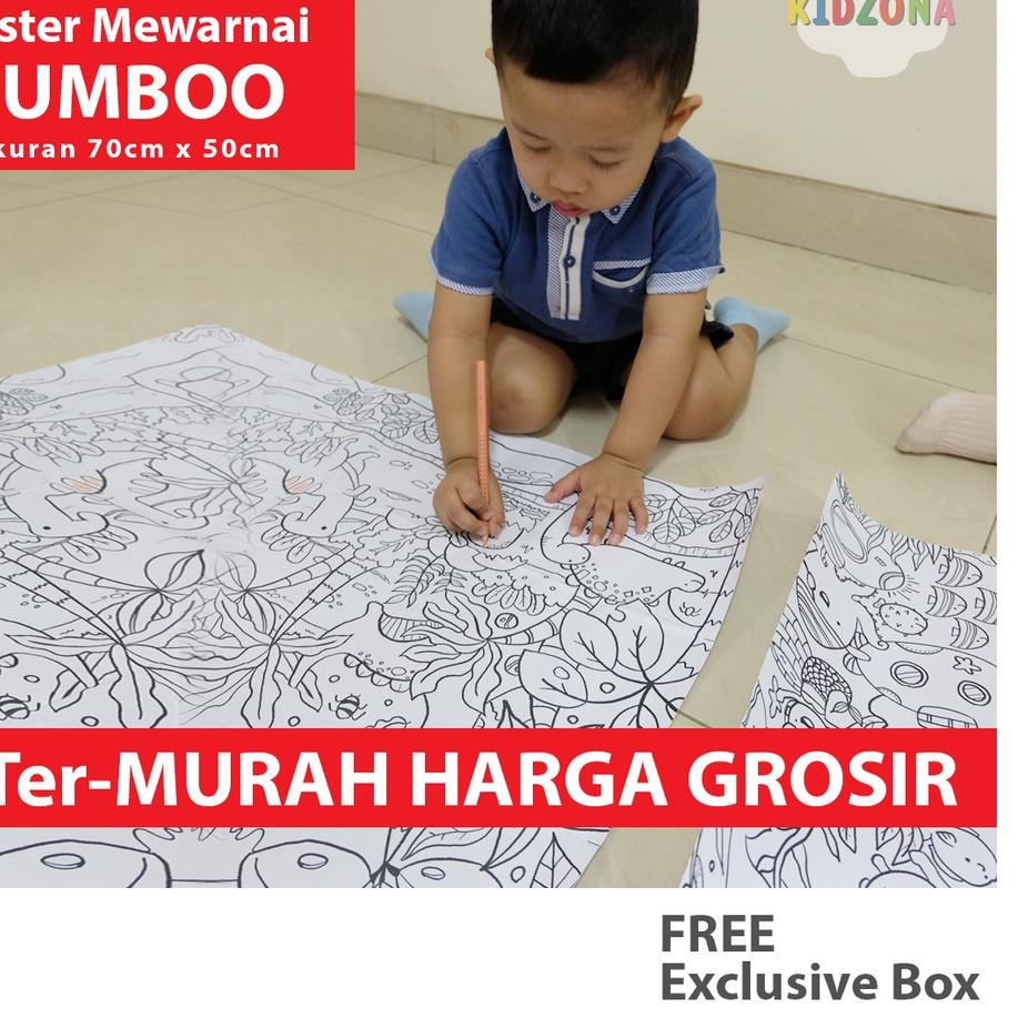 

ざ Kertas Mewarnai Jumbo Souvenir Ulang Tahun Anak Giant Paper Sheet Poster Coloring Jumbo Edukasi Anak Perempuan dan Laki-laki ㆆ