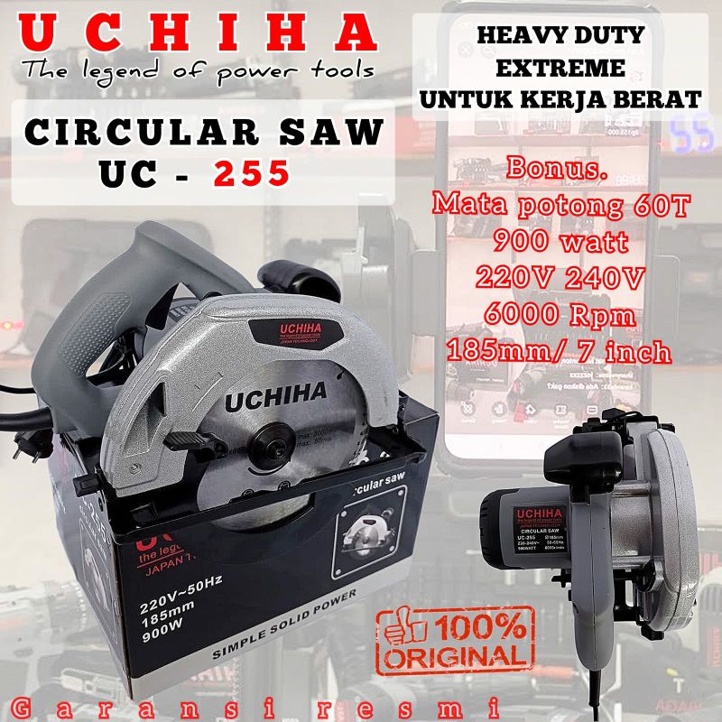 circula saw 7inch. 900watt. type 255. mereck UCHIHA